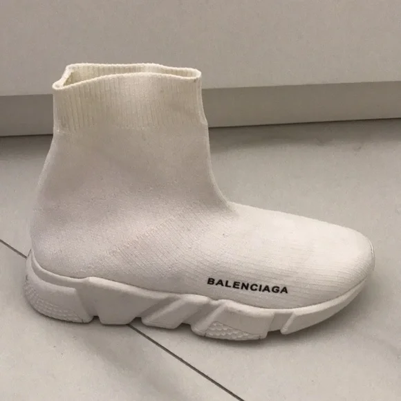 Balenciaga Women’s White Sock Shoes Sneakers Size Eu 35 - Picture 5 of 8
